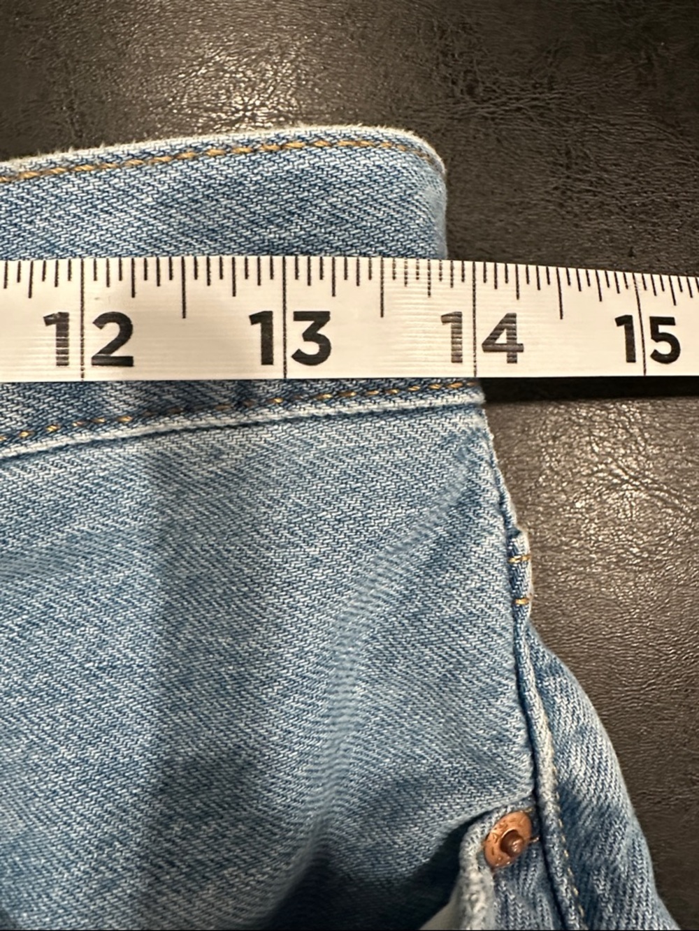Levi's Light Blue Distressed Cutoff Denim Shorts - Picture 5 of 7